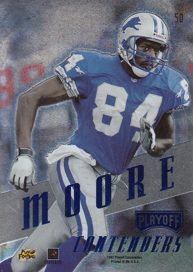 1997 Playoff Contenders Blue #50 Herman Moore back image