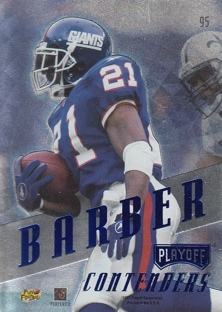 1997 Playoff Contenders Blue #95 Tiki Barber back image