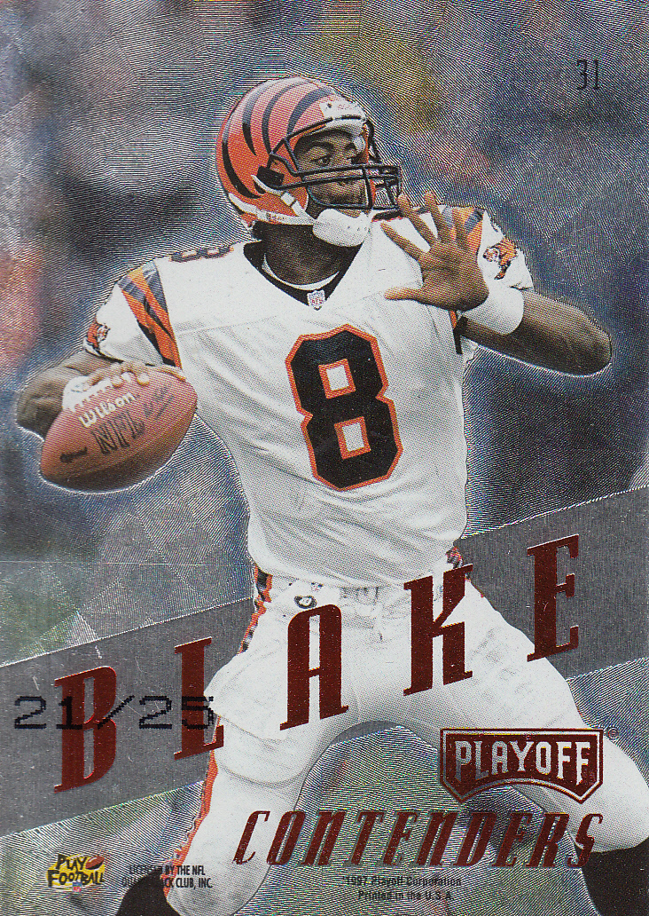1997 Playoff Contenders Red #31 Jeff Blake back image
