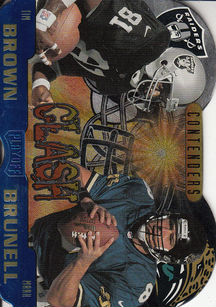 1997 Playoff Contenders Clash Blue #9 M.Brunell/T.Brown