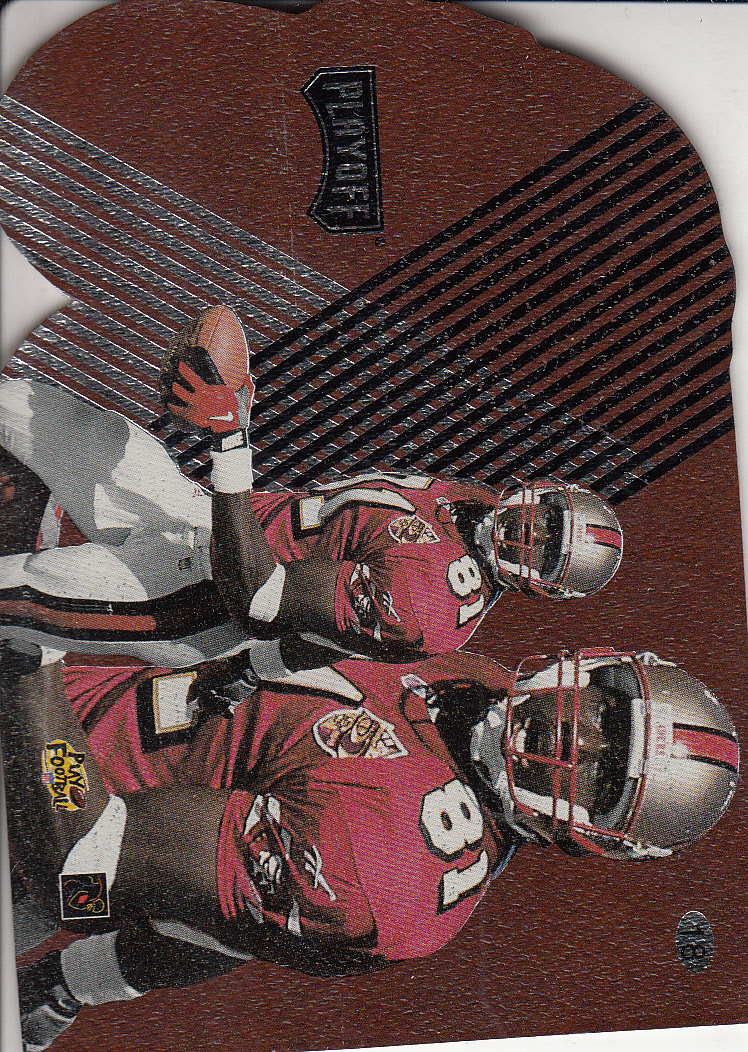 1997 Playoff Contenders Leather Helmet Die Cuts #18 Terrell Owens back image