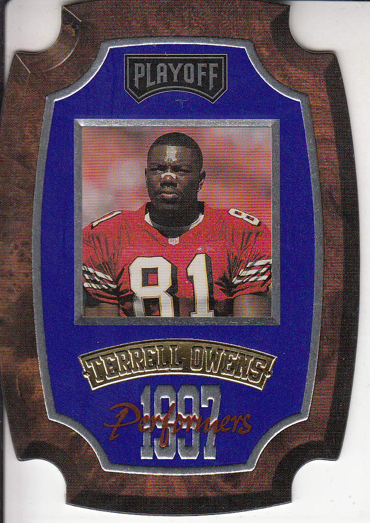 1997 Playoff Contenders Performer Plaques Blue #5 Terrell Owens
