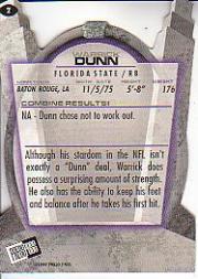 1997 Press Pass Combine #2 Warrick Dunn back image