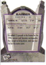 1997 Press Pass Combine #10 Tiki Barber back image