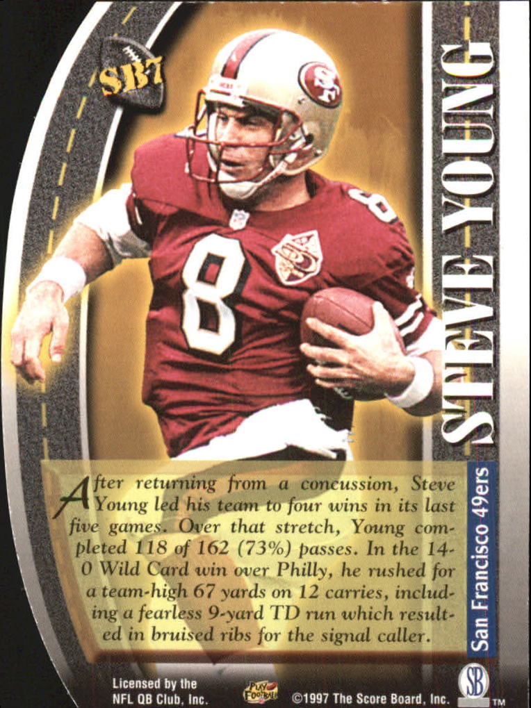 1997 Pro Line DC3 Road to the Super Bowl #SB7 Steve Young back image