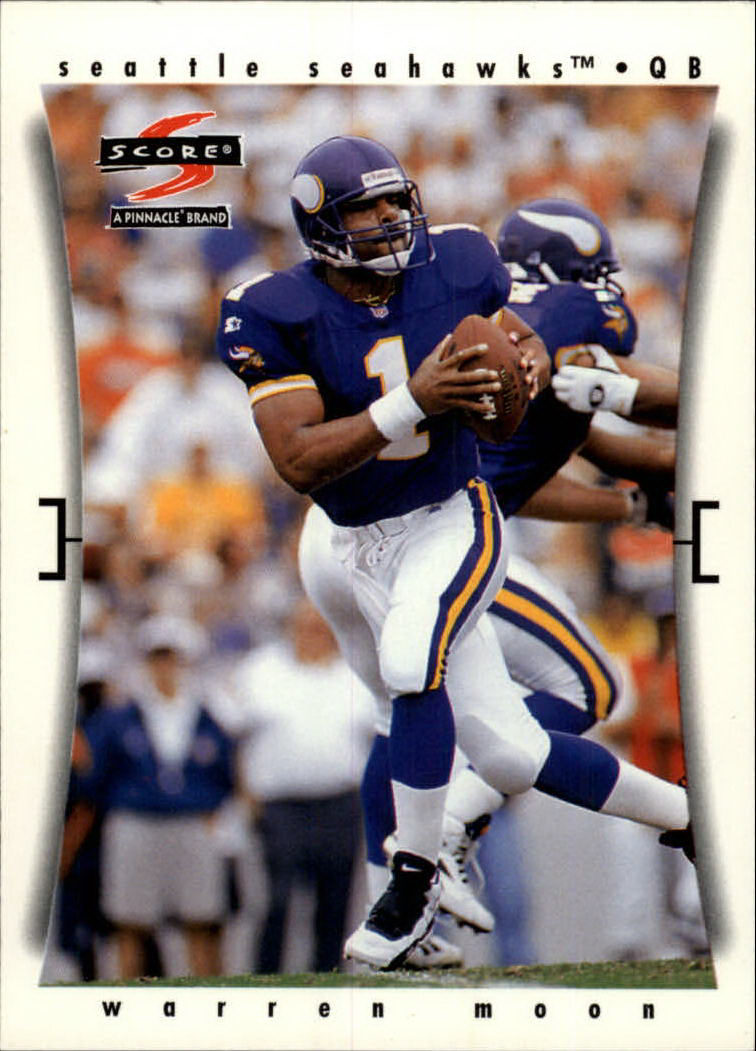 Warren Moon Signed 1995 Pinnacle Card #174 Minnesota Vikings