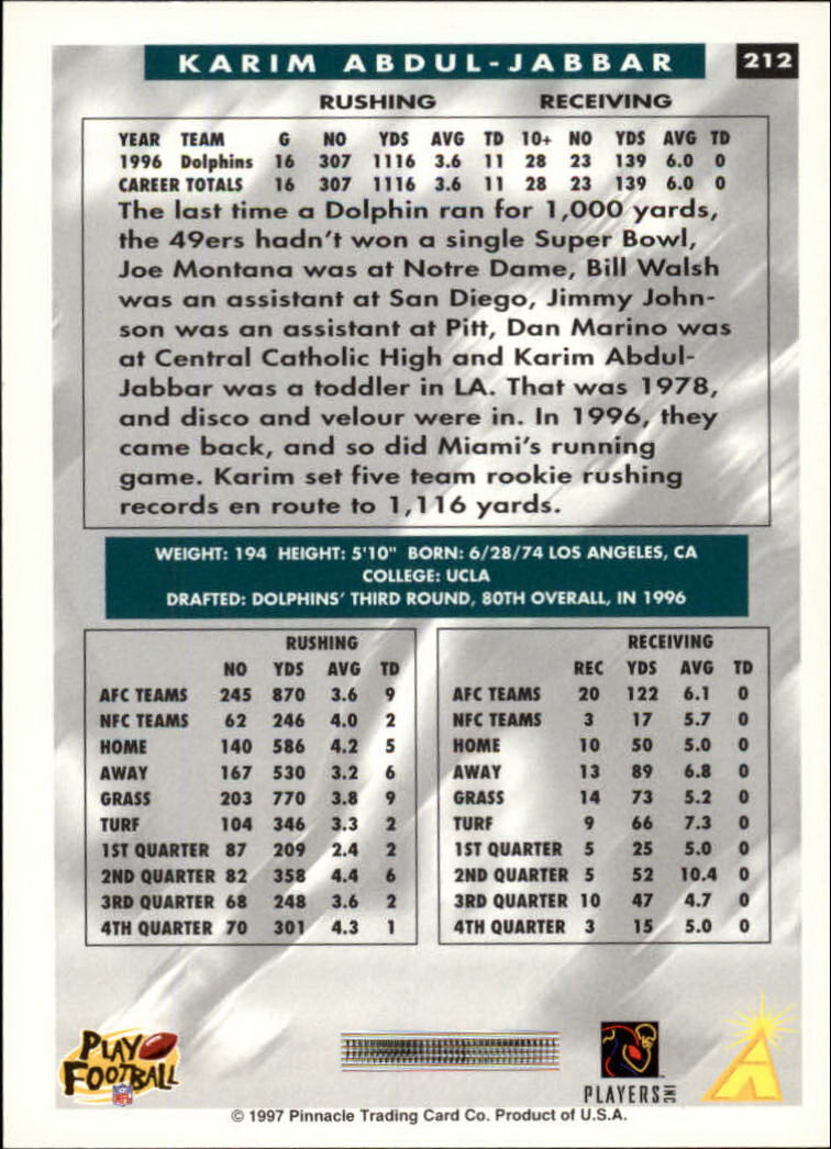 A7988- 1997 Score Football Cards 201-330 +Inserts -You Pick- 15+ FREE US SHIP - Picture 25 of 247