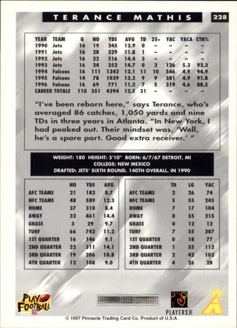 A7988- 1997 Score Football Cards 201-330 +Inserts -You Pick- 15+ FREE US SHIP - Picture 51 of 247