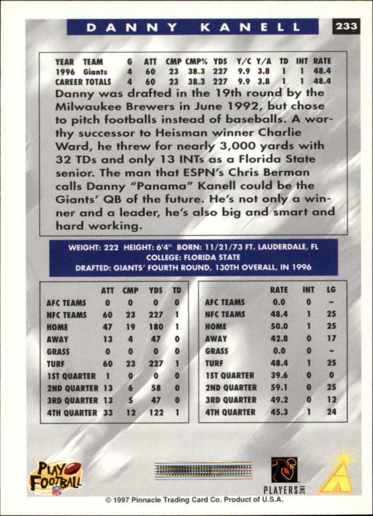 A7988- 1997 Score Football Cards 201-330 +Inserts -You Pick- 15+ FREE US SHIP - Picture 61 of 247