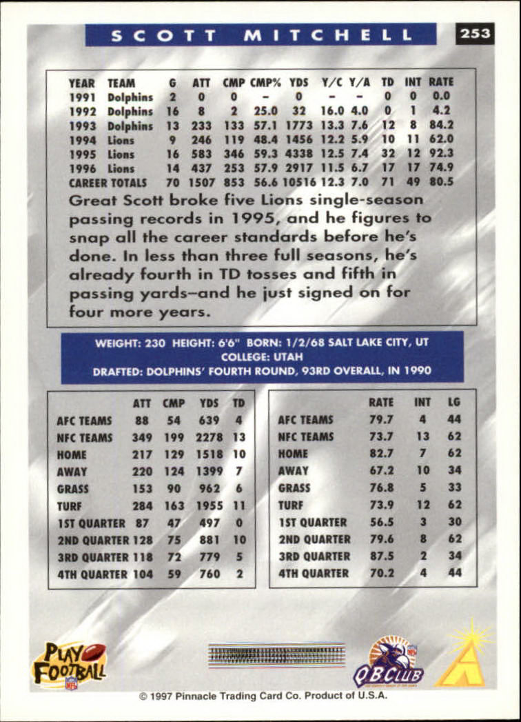 A7988- 1997 Score Football Cards 201-330 +Inserts -You Pick- 15+ FREE US SHIP - Picture 93 of 247