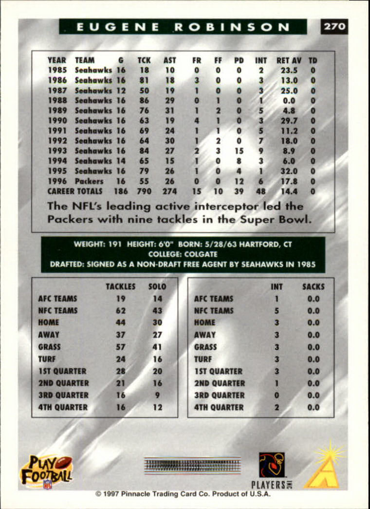 A7988- 1997 Score Football Cards 201-330 +Inserts -You Pick- 15+ FREE US SHIP - Picture 127 of 247