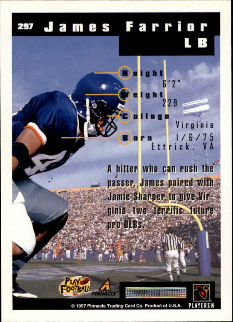 A7988- 1997 Score Football Cards 201-330 +Inserts -You Pick- 15+ FREE US SHIP - Picture 169 of 247