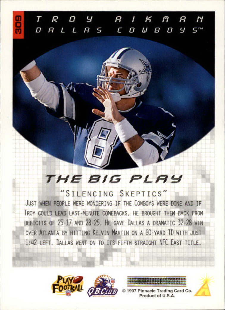 A7988- 1997 Score Football Cards 201-330 +Inserts -You Pick- 15+ FREE US SHIP - Picture 191 of 247