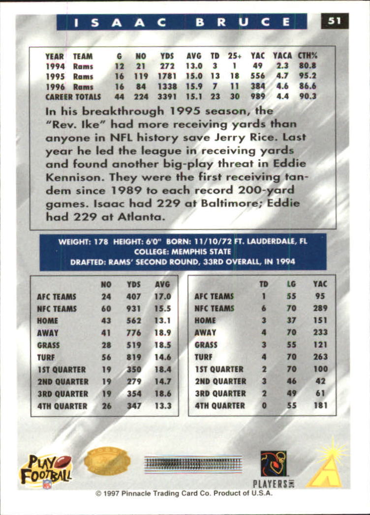 B4069- 1997 Score Hobby Reserve Football #s 1-200 -You Pick- 15+ FREE US SHIP - Picture 103 of 393