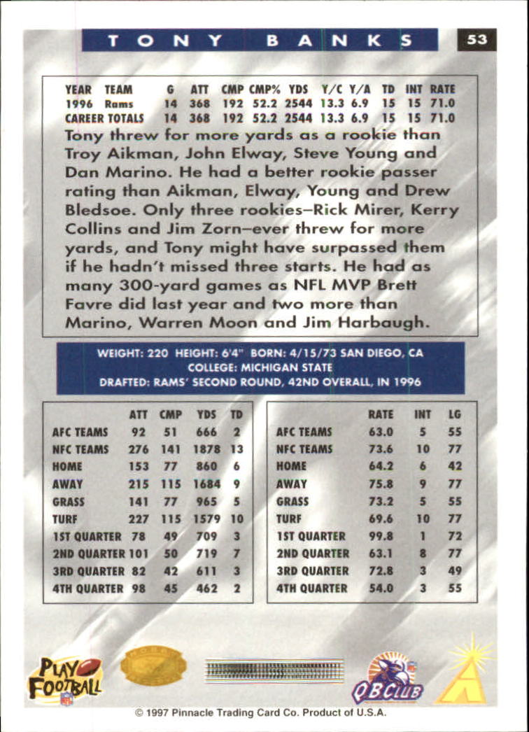 B4069- 1997 Score Hobby Reserve Football #s 1-200 -You Pick- 15+ FREE US SHIP - Picture 107 of 393