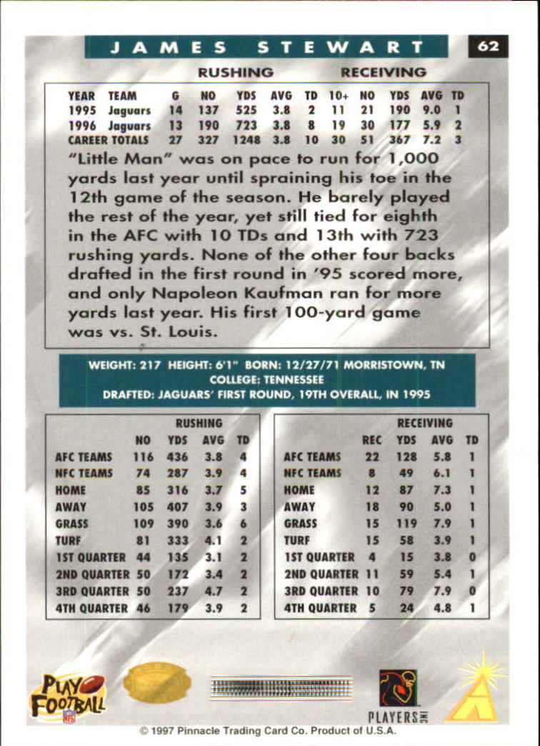 B4069- 1997 Score Hobby Reserve Football #s 1-200 -You Pick- 15+ FREE US SHIP - Picture 125 of 393