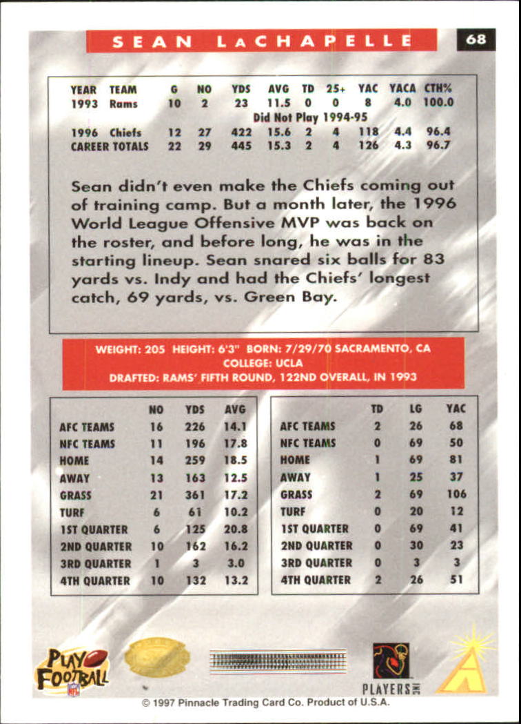 B4069- 1997 Score Hobby Reserve Football #s 1-200 -You Pick- 15+ FREE US SHIP - Picture 135 of 393