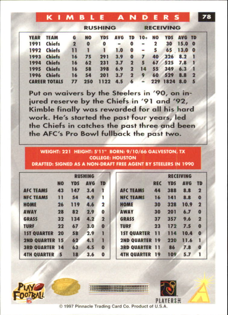 B4069- 1997 Score Hobby Reserve Football #s 1-200 -You Pick- 15+ FREE US SHIP - Picture 155 of 393