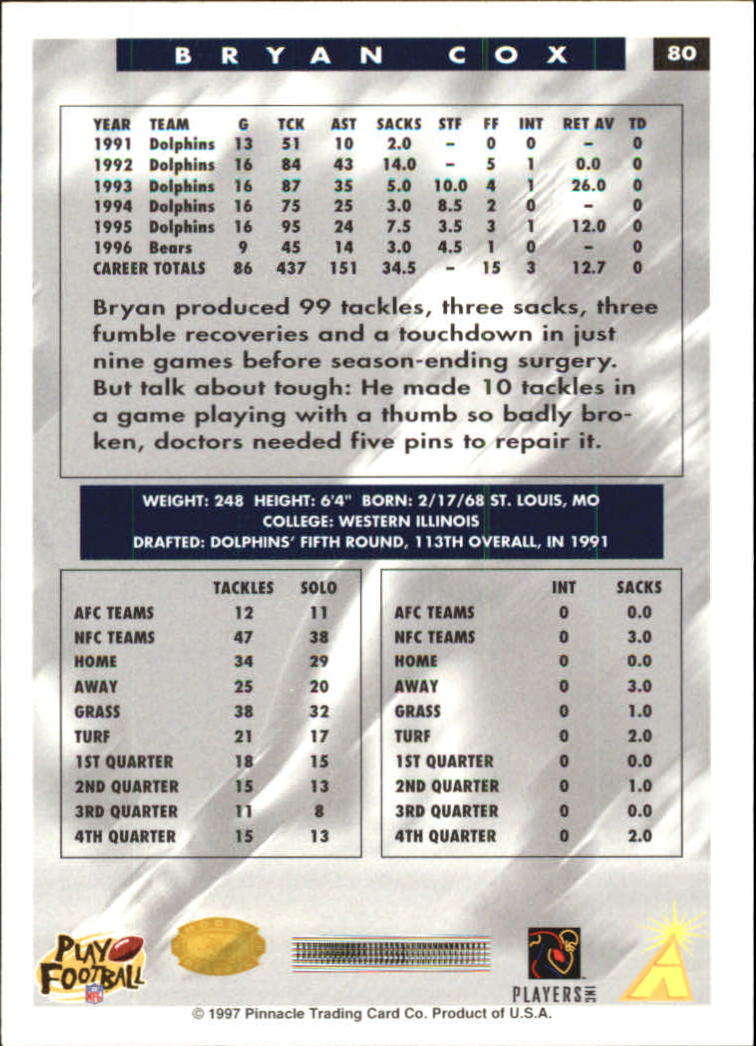 B4069- 1997 Score Hobby Reserve Football #s 1-200 -You Pick- 15+ FREE US SHIP - Picture 159 of 393