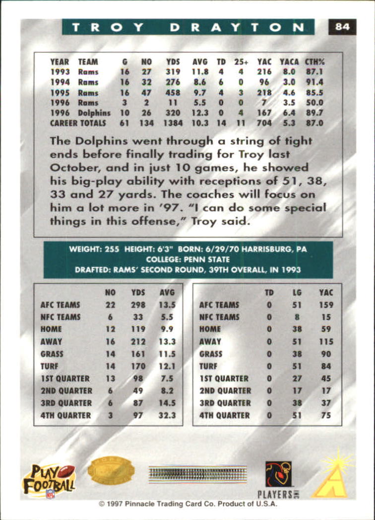 B4069- 1997 Score Hobby Reserve Football #s 1-200 -You Pick- 15+ FREE US SHIP - Picture 167 of 393