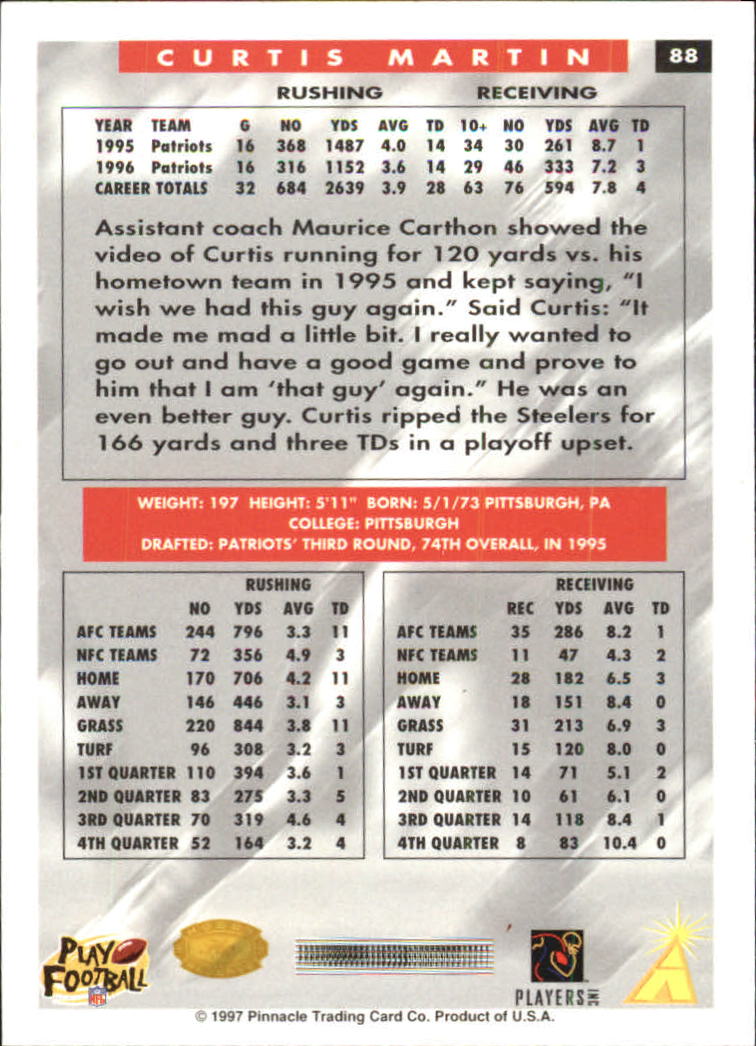 B4069- 1997 Score Hobby Reserve Football #s 1-200 -You Pick- 15+ FREE US SHIP - Picture 175 of 393