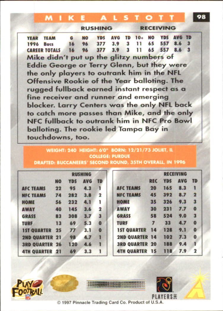 B4069- 1997 Score Hobby Reserve Football #s 1-200 -You Pick- 15+ FREE US SHIP - Picture 195 of 393