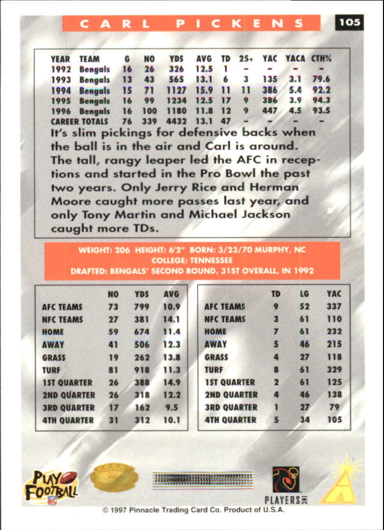 B4069- 1997 Score Hobby Reserve Football #s 1-200 -You Pick- 15+ FREE US SHIP - Picture 207 of 393