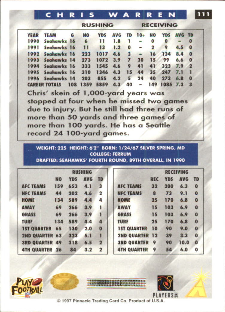 B4069- 1997 Score Hobby Reserve Football #s 1-200 -You Pick- 15+ FREE US SHIP - Picture 219 of 393