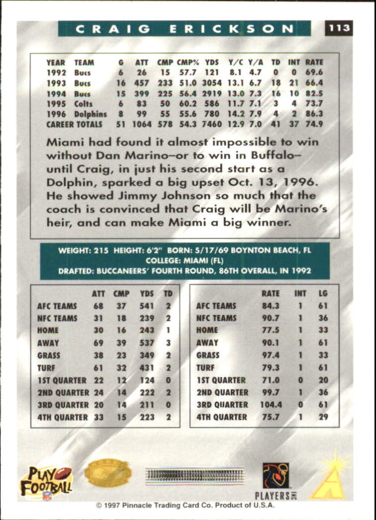 B4069- 1997 Score Hobby Reserve Football #s 1-200 -You Pick- 15+ FREE US SHIP - Picture 223 of 393