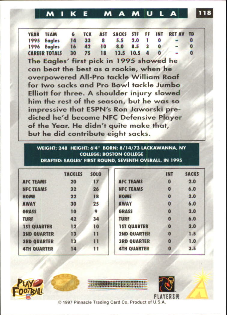 B4069- 1997 Score Hobby Reserve Football #s 1-200 -You Pick- 15+ FREE US SHIP - Picture 233 of 393