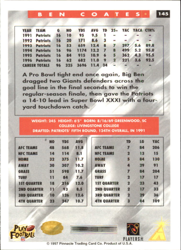 B4069- 1997 Score Hobby Reserve Football #s 1-200 -You Pick- 15+ FREE US SHIP - Picture 287 of 393