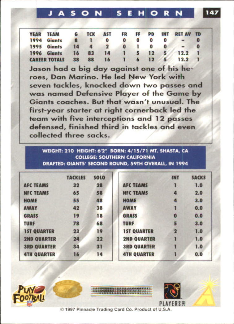 B4069- 1997 Score Hobby Reserve Football #s 1-200 -You Pick- 15+ FREE US SHIP - Picture 291 of 393