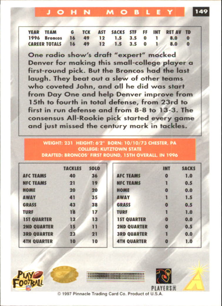 B4069- 1997 Score Hobby Reserve Football #s 1-200 -You Pick- 15+ FREE US SHIP - Picture 295 of 393