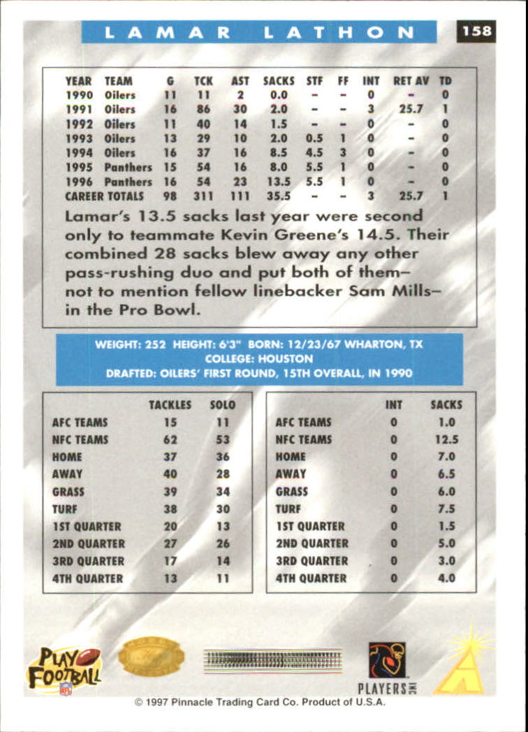 B4069- 1997 Score Hobby Reserve Football #s 1-200 -You Pick- 15+ FREE US SHIP - Picture 313 of 393