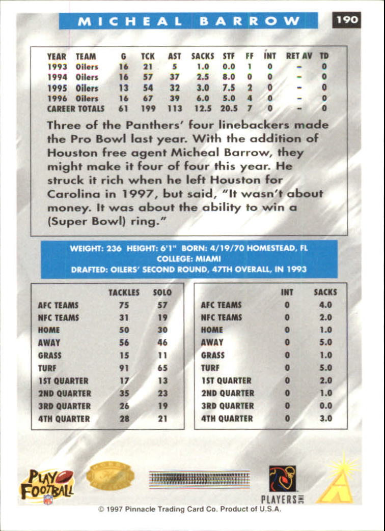 B4069- 1997 Score Hobby Reserve Football #s 1-200 -You Pick- 15+ FREE US SHIP - Picture 375 of 393
