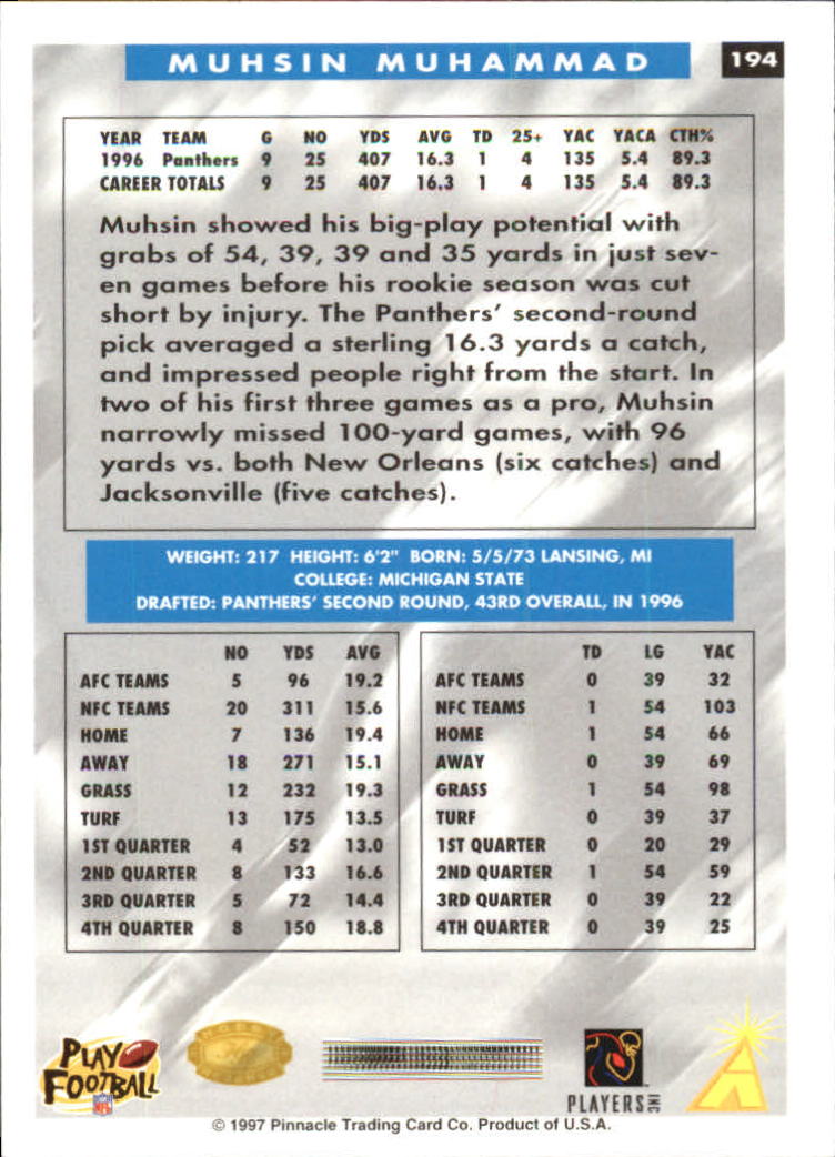 B4069- 1997 Score Hobby Reserve Football #s 1-200 -You Pick- 15+ FREE US SHIP - Picture 383 of 393