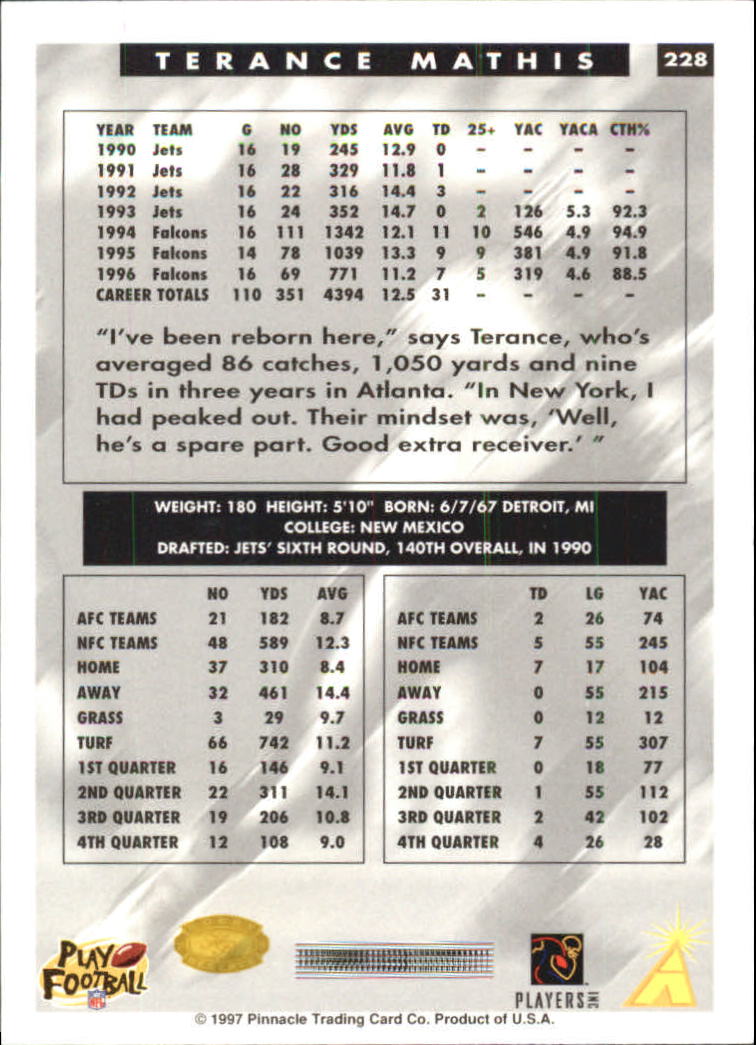 B4069- 1997 Score Hobby Reserve Football 201-330 -You Pick- 15+ FREE US SHIP - Picture 57 of 257