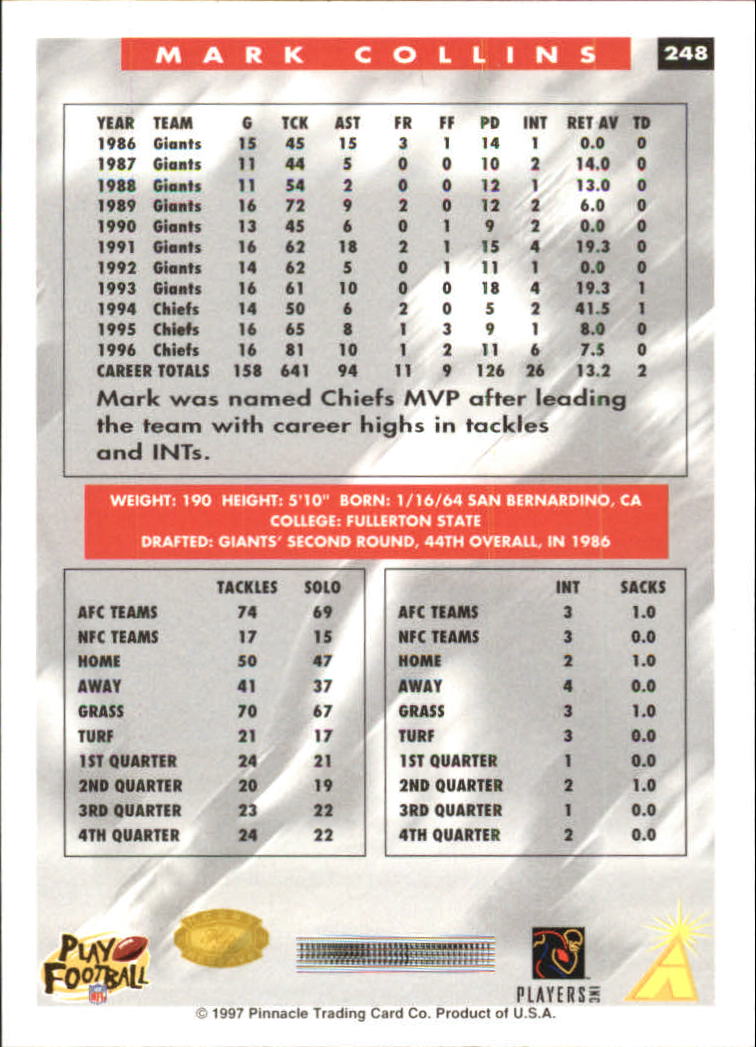 B4069- 1997 Score Hobby Reserve Football 201-330 -You Pick- 15+ FREE US SHIP - Picture 95 of 257