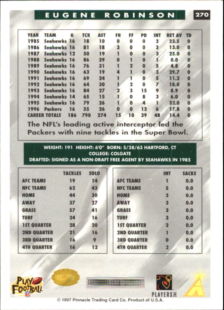 B4069- 1997 Score Hobby Reserve Football 201-330 -You Pick- 15+ FREE US SHIP - Picture 139 of 257