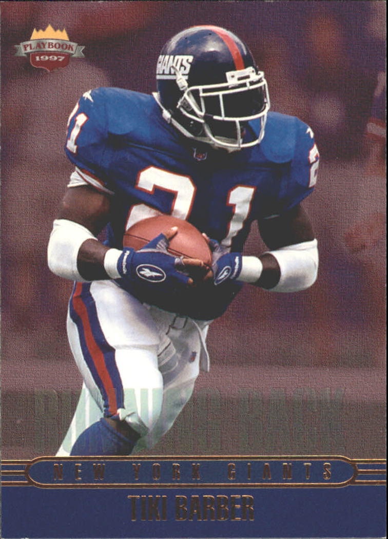 1997 Score Board Playbook By The Numbers #RK4 Tiki Barber RC