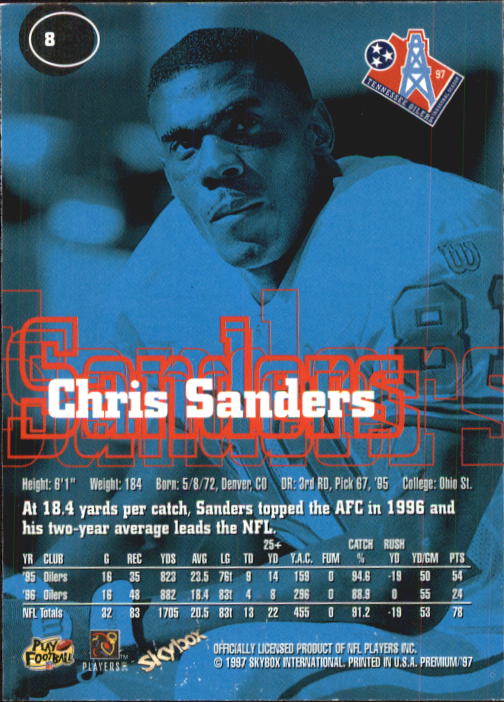 1997 Skybox Premium Football "Main Set" Base Cards - Picture 15 of 361