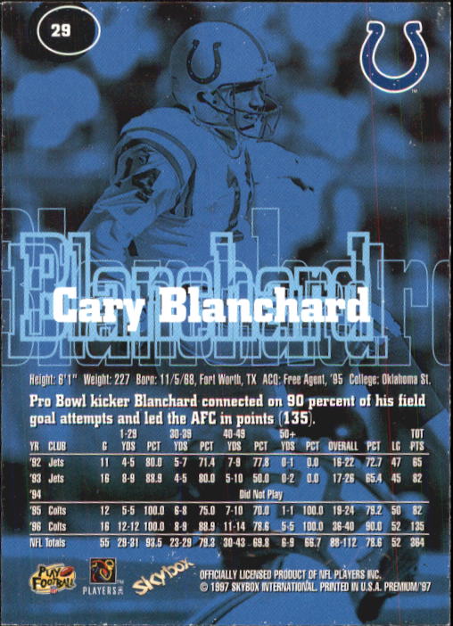 1997 Skybox Premium Football "Main Set" Base Cards - Picture 49 of 361