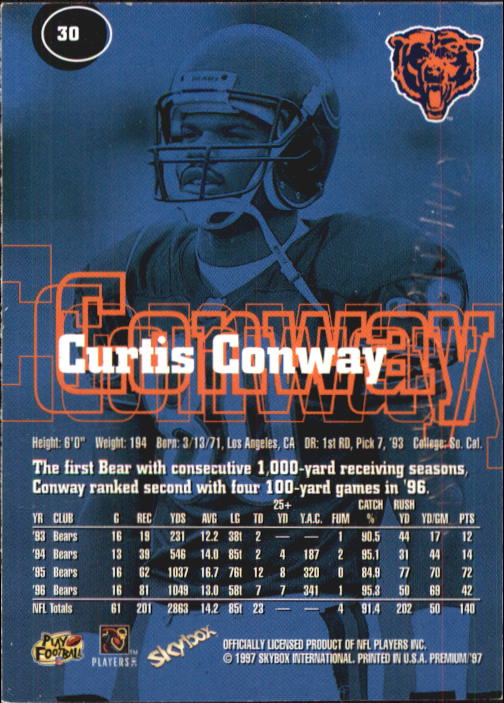 1997 Skybox Premium Football "Main Set" Base Cards - Picture 51 of 361