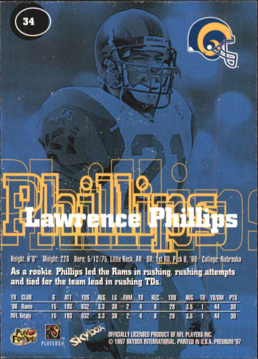1997 Skybox Premium Football "Main Set" Base Cards - Picture 59 of 361