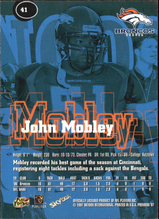 1997 Skybox Premium Football "Main Set" Base Cards - Picture 69 of 361
