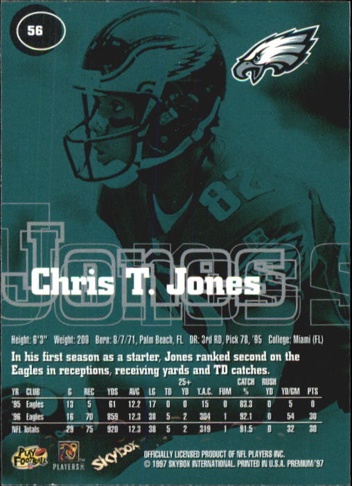 1997 Skybox Premium Football "Main Set" Base Cards - Picture 85 of 361