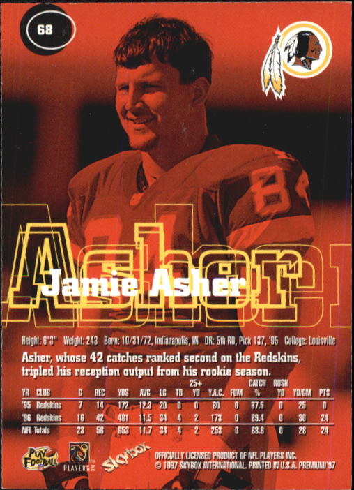 1997 Skybox Premium Football "Main Set" Base Cards - Picture 105 of 361