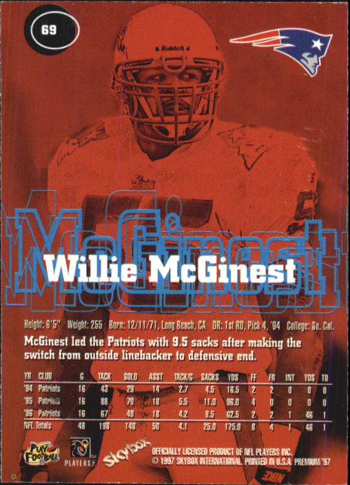 1997 Skybox Premium Football "Main Set" Base Cards - Picture 107 of 361