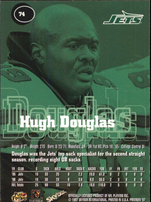 1997 Skybox Premium Football "Main Set" Base Cards - Picture 115 of 361