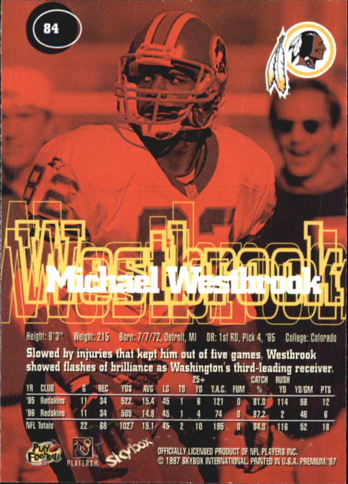 1997 Skybox Premium Football "Main Set" Base Cards - Picture 131 of 361